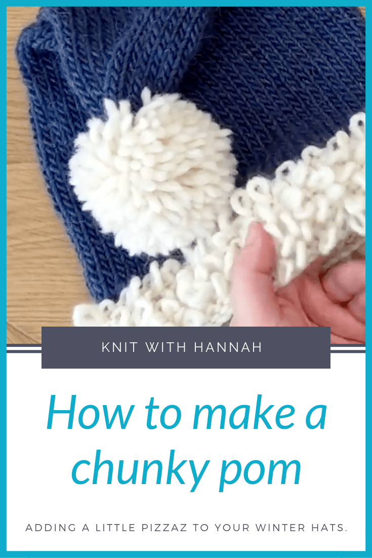 How to make a simple pompom Knit With Hannah