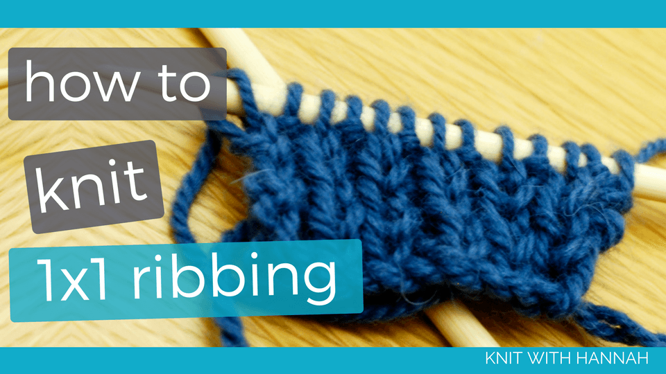 How to Knit: SINGLE RIBBING  1x1 Rib Stitch Knitting Pattern
