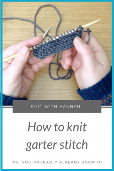 How To Knit Garter Stitch - Knit With Hannah