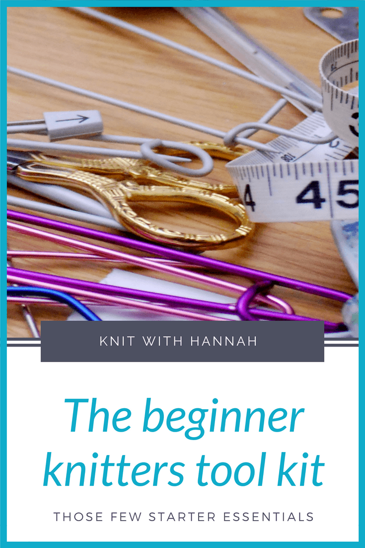 How much does a beginner knitter need... just one or two pairs of needles, a couple of balls of yarn and some tools- I'll help you find the tools today!