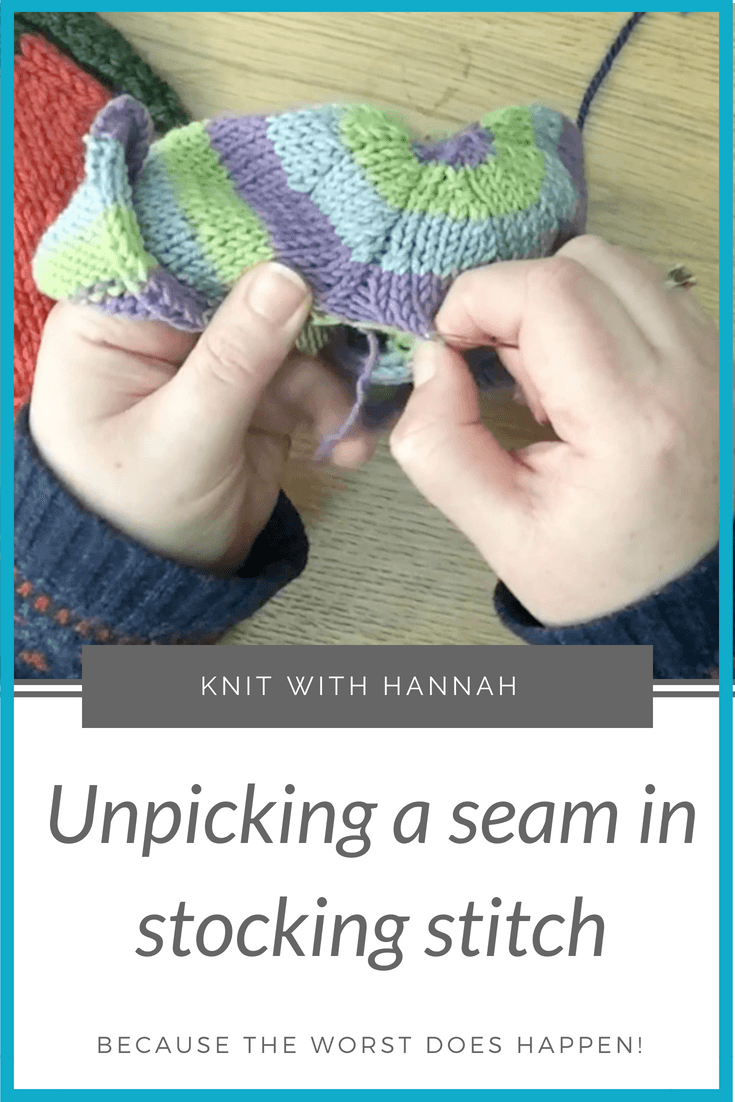 Let's unpick a mattress stitch seam. 