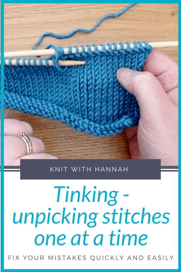 Tinking How To Unravel Knitting One Stitch At A Time Knit With Hannah