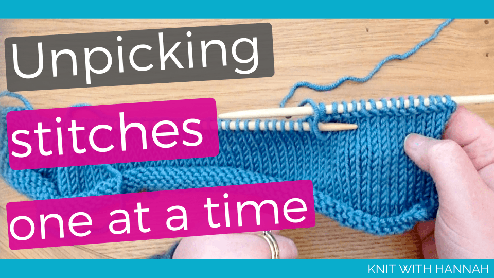 Tinking How To Unravel Knitting One Stitch At A Time Knit With Hannah