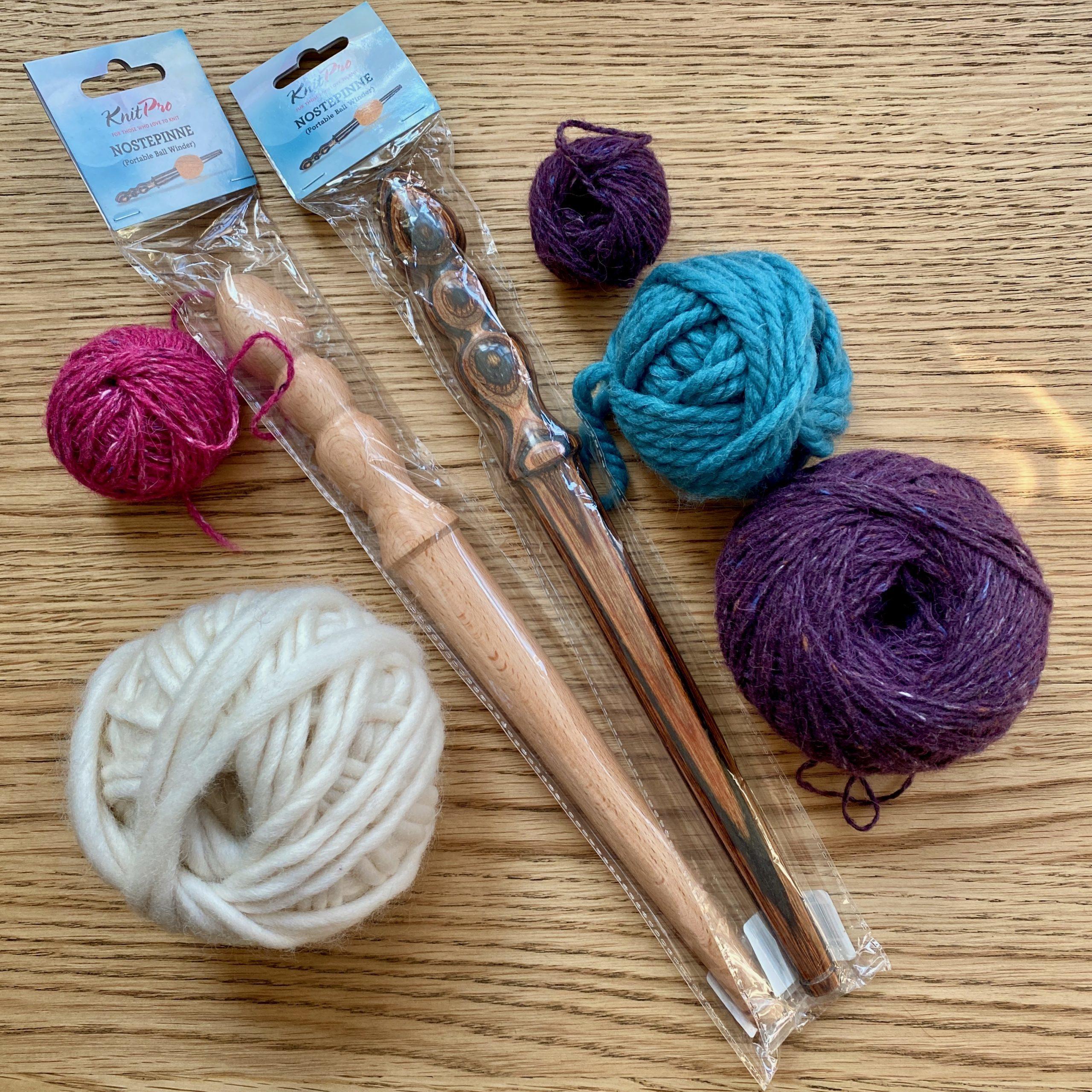How To Wind Leftover Yarn With A Portable Ball Winder - Knit With Hannah