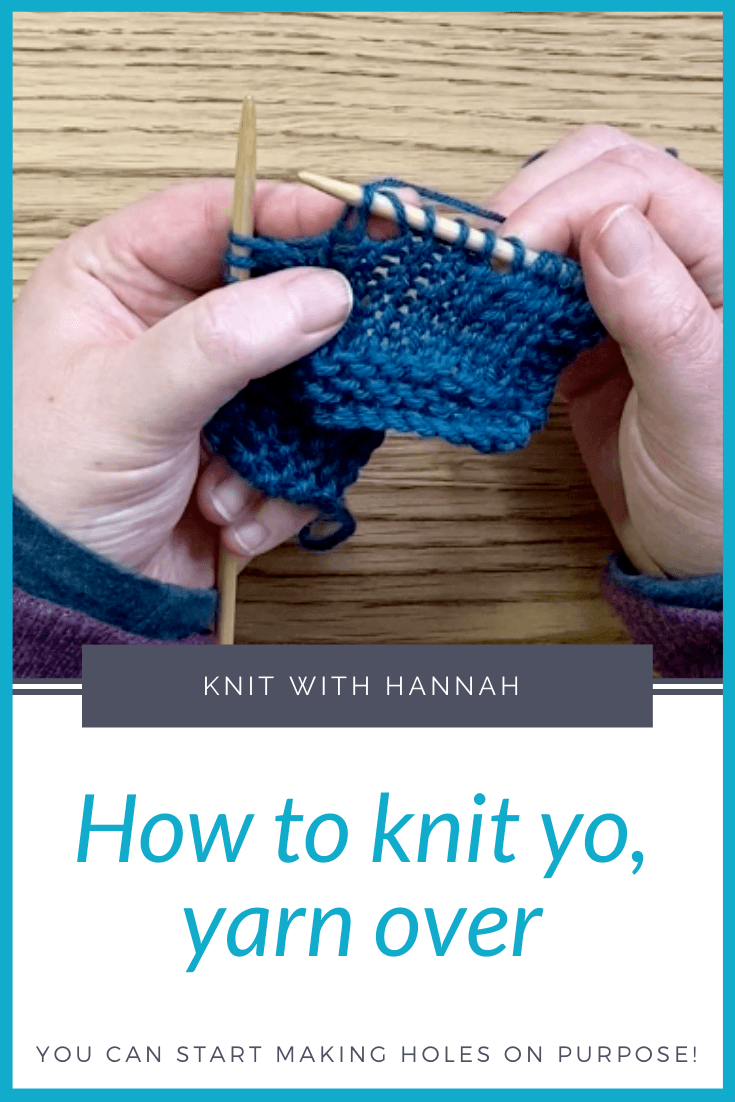 How To Knit Yarn Over (YO) - Knit With Hannah