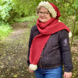 Christmas Pom-Pom Scarf Knitting Pattern - Image 4