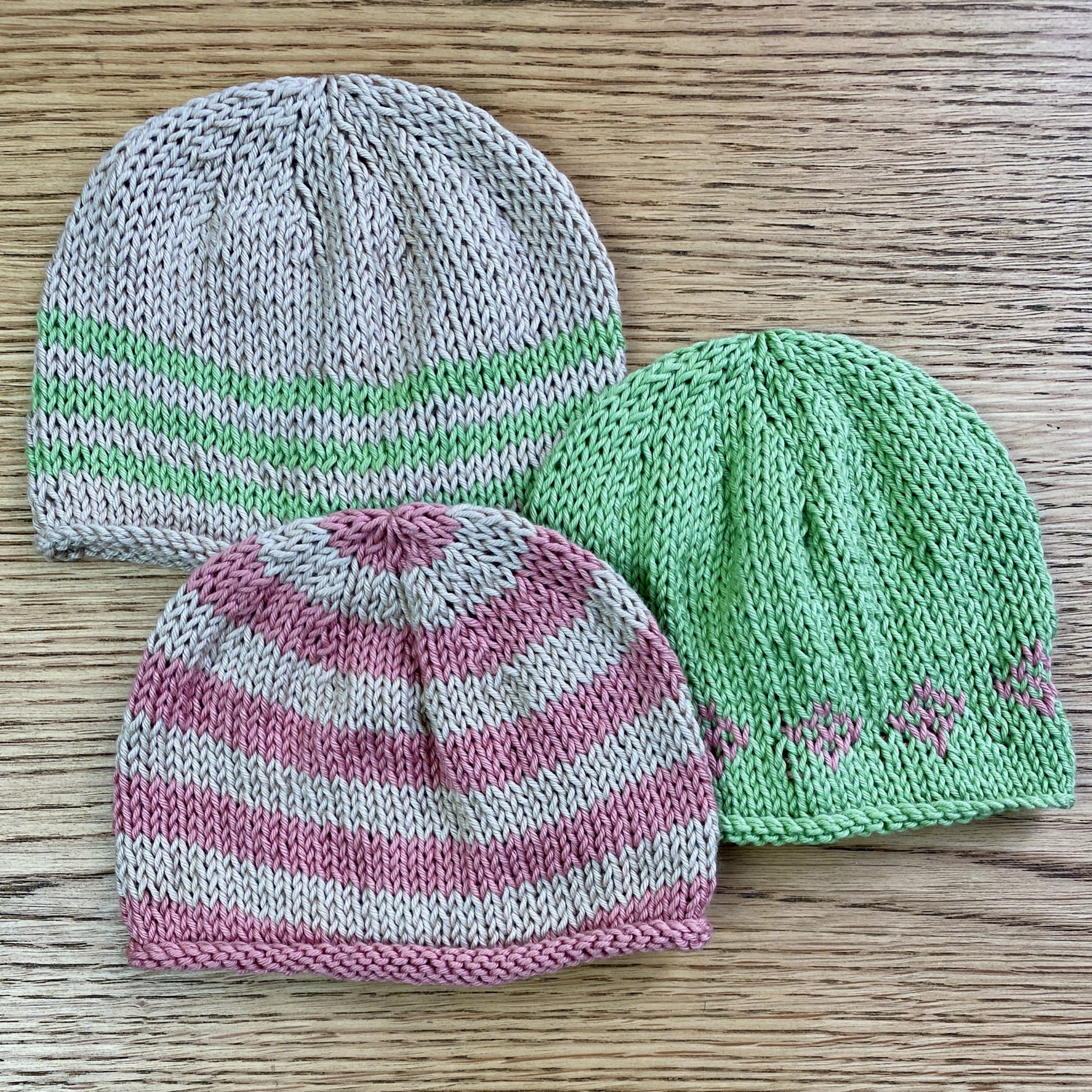 Baby Hat Trio Knitting Pattern - Knit With Hannah