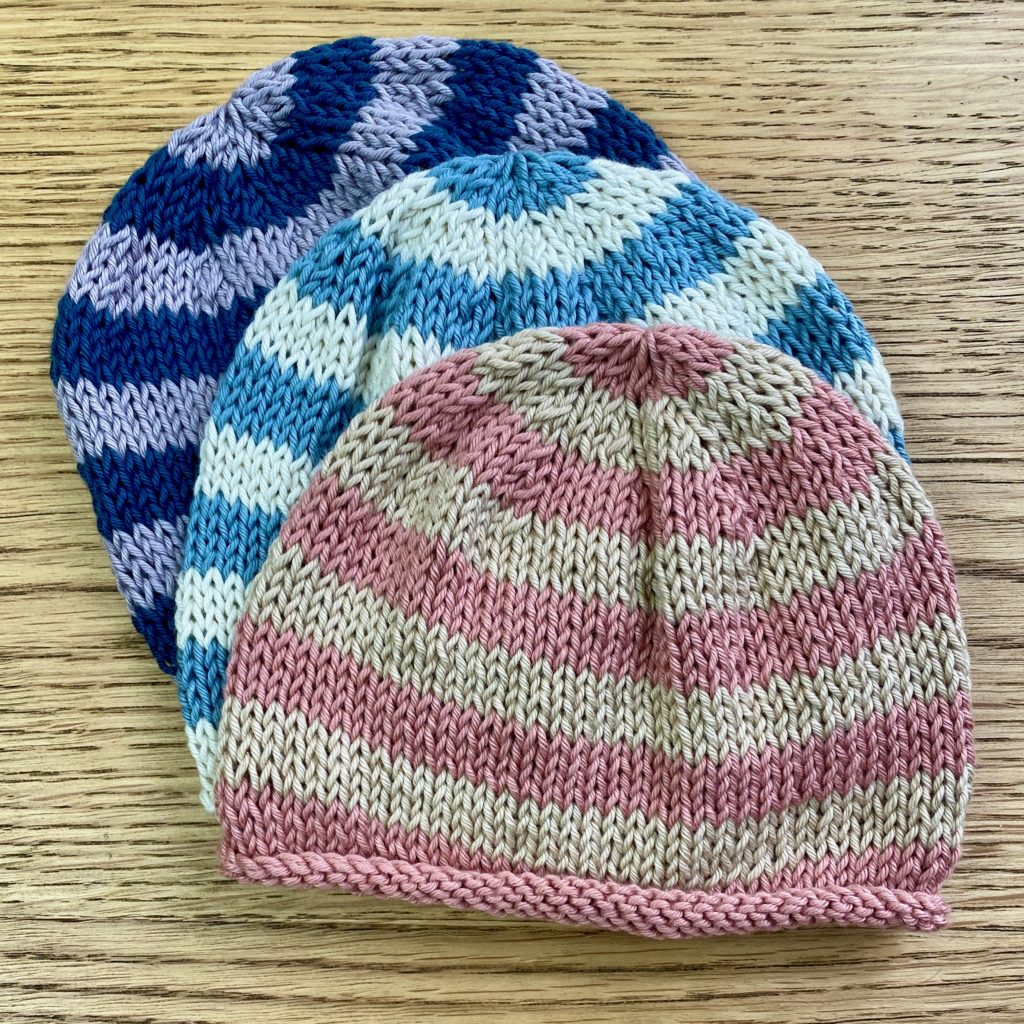 Baby Hat Trio Knitting Pattern - Knit With Hannah