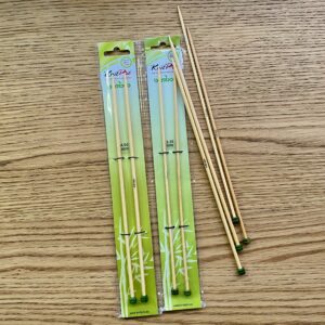 knit pro single pointed needle in green packaging